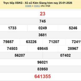 xổ số tiền giang 25 tháng 1 năm 2026