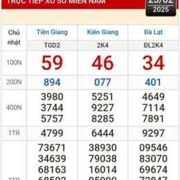 xổ số tiền giang kiên giang mấy tuần trước