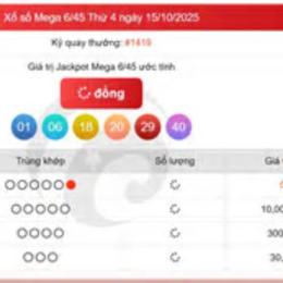 xổ số vietlott ngày 15 tháng 10 năm 2025