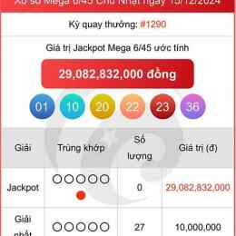 xổ số vietlott ngày 15 tháng 12