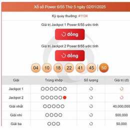 xổ số vietlott ngày 2 tháng 1