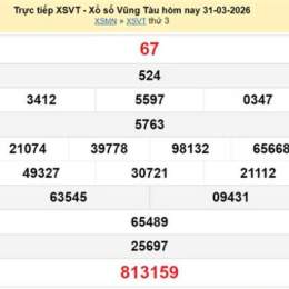 xổ số vũng tàu ngày 31 tháng 3 năm 2026